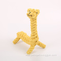 Wholesale Giraffe Shape Handmade Rope Dog Toy